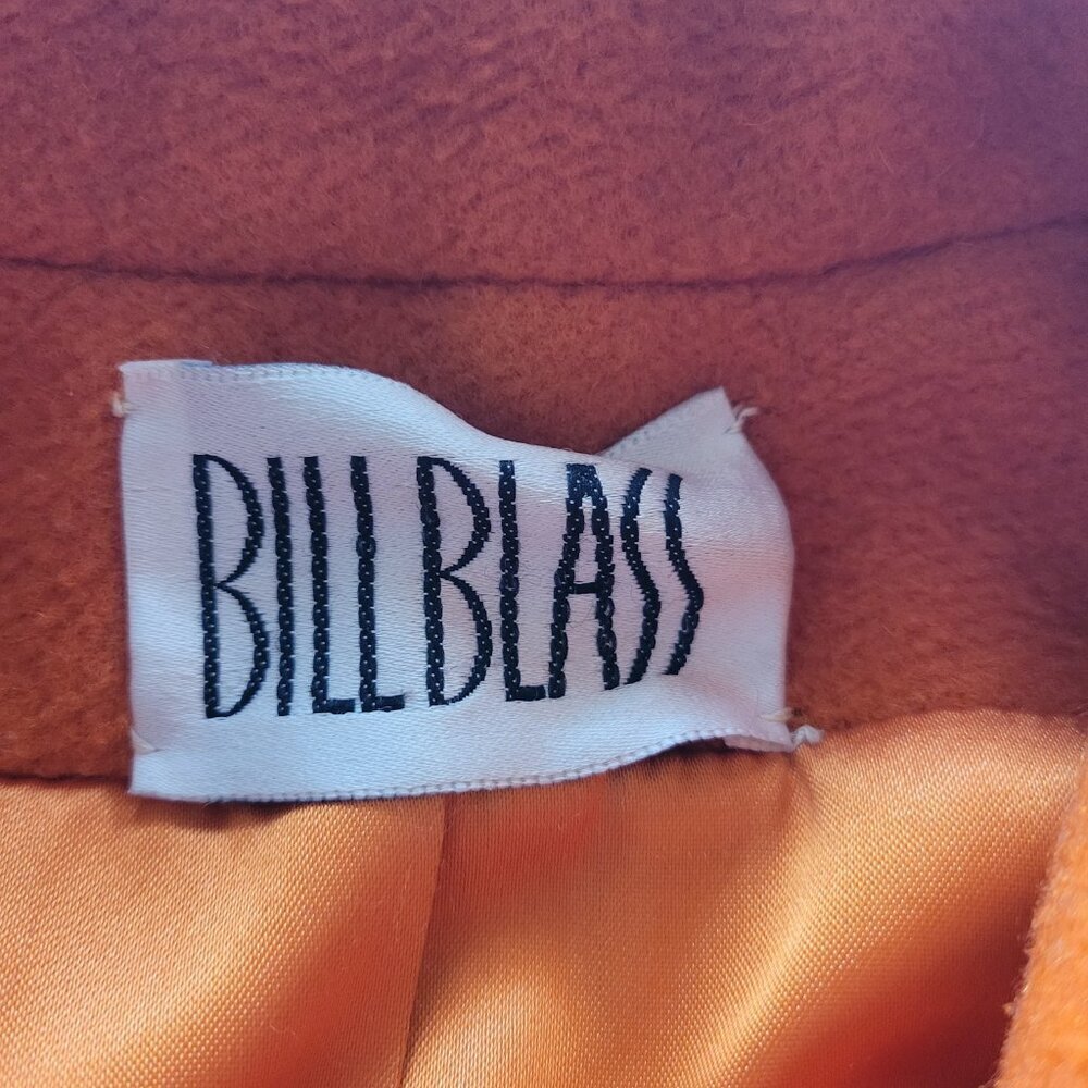 Vintage Designer Bill Blass Burnt Orange Limited Edition Wool Coat (Size: M/L) - Picture 2 of 16